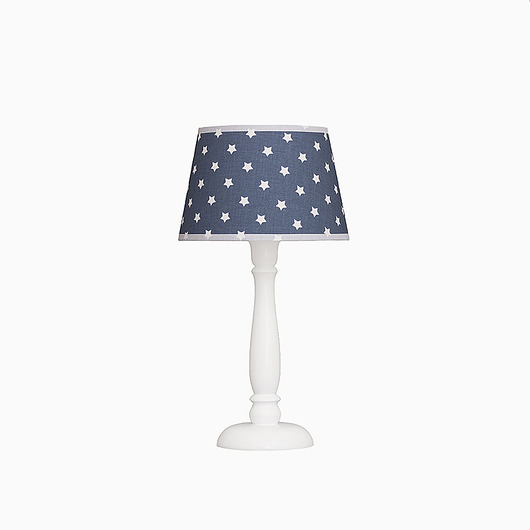 Lampka nocna szaro-biała w gwiazdki Roomee Decor