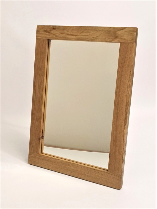 lustra stojące i wiszące Lustro ścienne w dębowej ramie 60 cm x 40 cm - wersje kolorystyczne