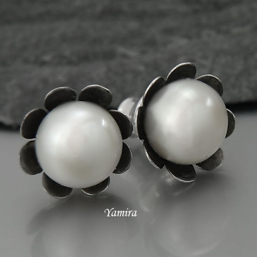 flower pearls - kolczyki yamira