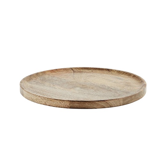 patery i talerze Drewniany talerz, naturalny, drewno mango, średnica 35 cm