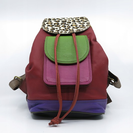 plecaki Plecak damski pojemny skórzany skóra naturalna ze skrawków eko Olivka