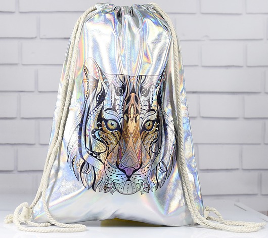 PLECAK worek flaming nosace wzory holograficzny estilo