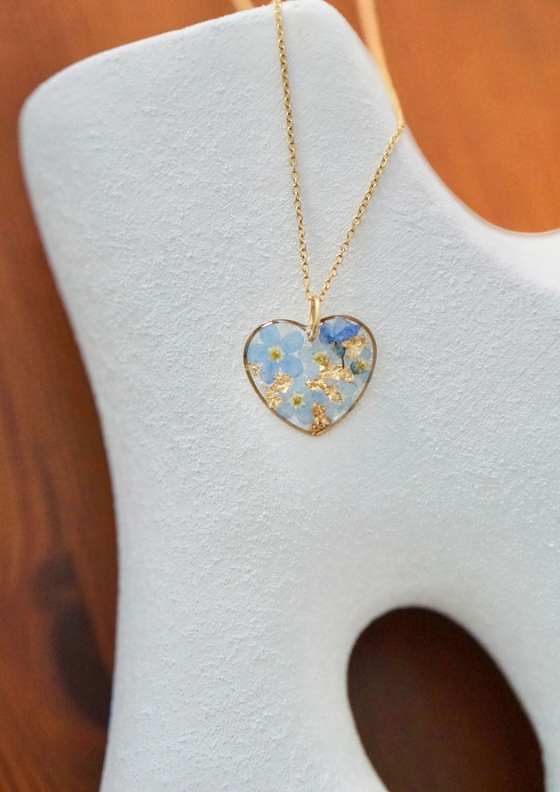 srebrne naszyjniki Naszyjnik z niezapominajkami