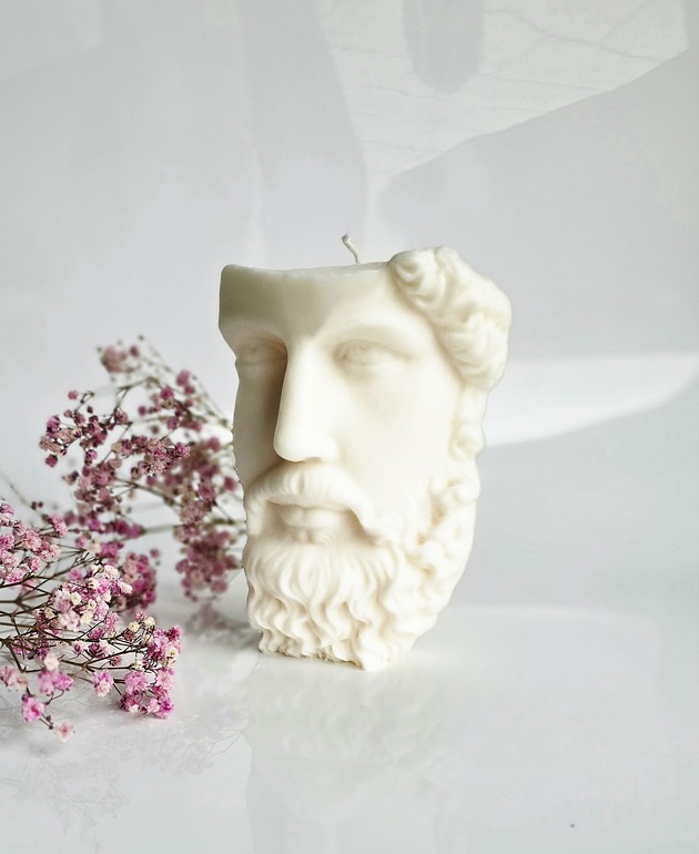 świeczniki i świece Świeca sojowa twarz męźczyzny - Agis