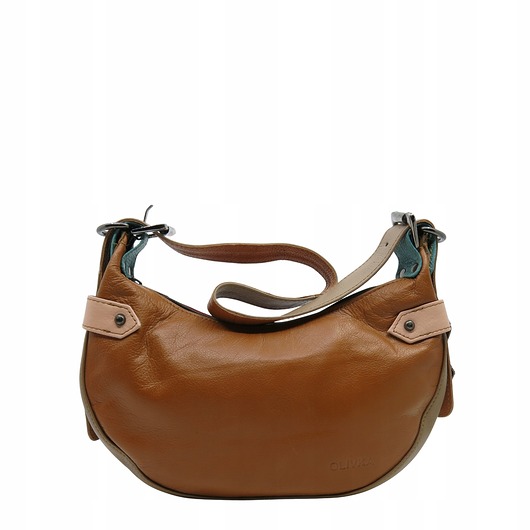 torby na ramię Torebka damska skórzana na ramię modna regulowany pasek zero waste OLIVKA