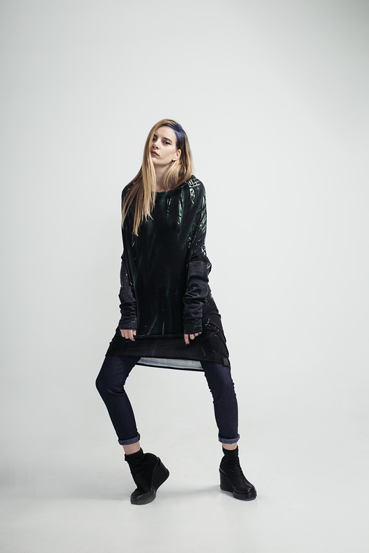 Bluzka z nadrukiem  'Neck T-unic' Macosa