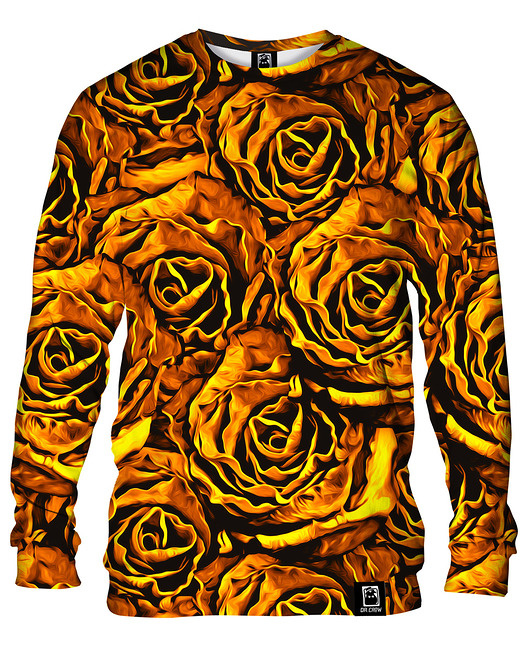 bluzy męskie Bluza Bez Kaptura Męska DR.CROW Gold Roses