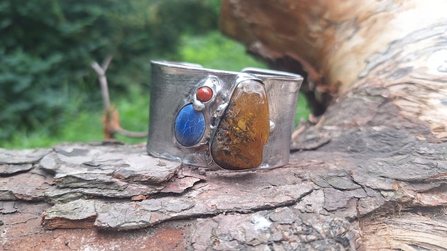bransoletki wire wrapping Bałtyk - bransoletka regulowana