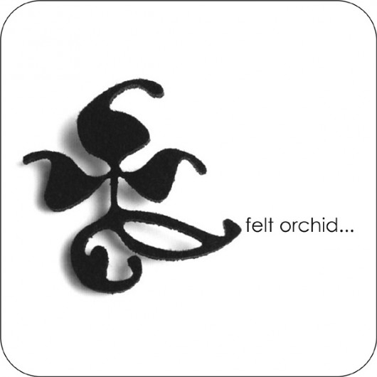 felt orchid... felt label