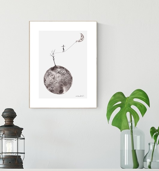 grafiki i ilustracje Obraz 21X30 malowany ręcznie na papierze