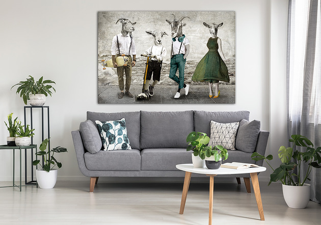 Obraz - Kozłowscy- Kozia rodzina 100x70cm NOWdeco