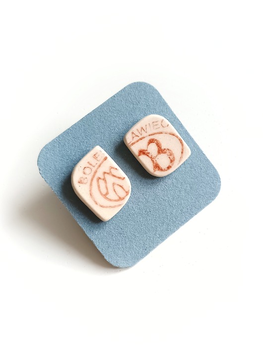 kolczyki ceramiczne Kolczyki ceramiczne Bolesławiec