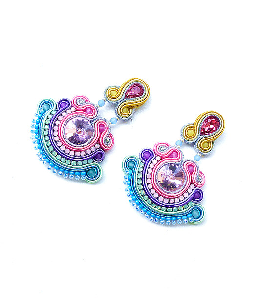 kolczyki soutache Sutaszowe kolczyki SIDE