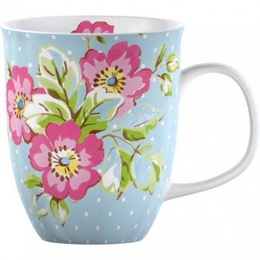 Kubek porcelanowy Candy niebieski MIA home