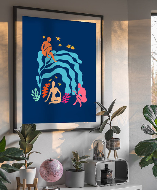 plakaty Nocny ogród - plakat 50x70 cm