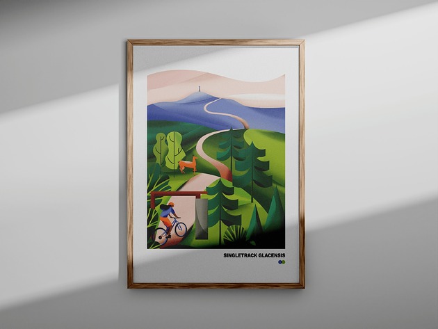plakaty Plakat Rowerowy  Singletrack Glacensis