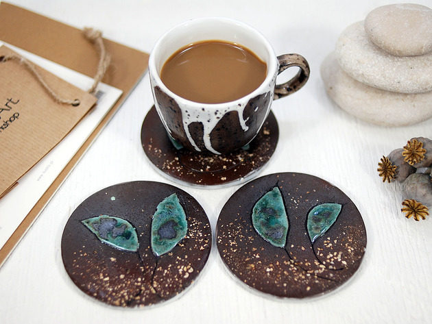 Ceramiczne podkładki w stylu boho 10FingersArt