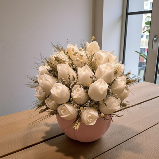 świeczniki i świece Flower Box Sojowy XXL