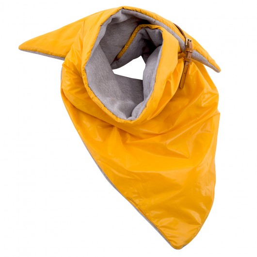 Dwustronny Puchowy Szal Chusta Etola PU YELLOW CADOaccessories