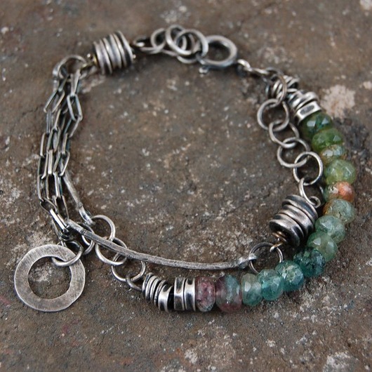 bransoletki wire wrapping turmalin