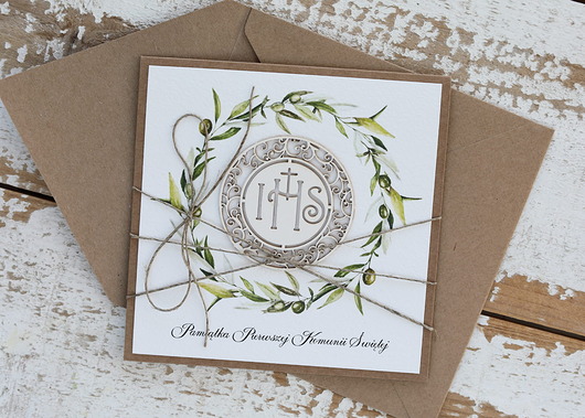 kartki na komunię Wyjątkowa kartka na komunię, pamiątka komunii - prezent dla dziewczynki, dla