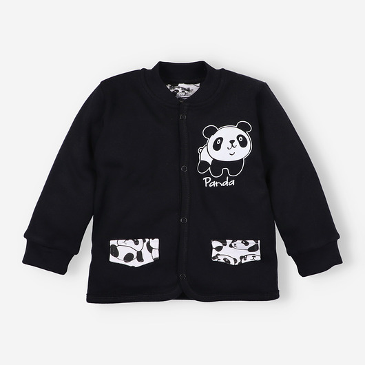 bluzy dla niemowlaka Bluza niemowlęca PANDA z bawełny organicznej dla chłopca
