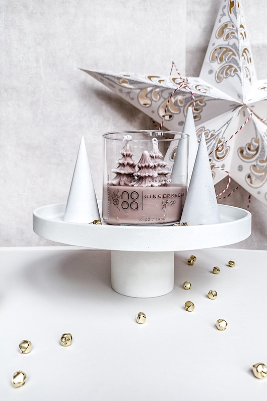 dekoracje świąteczne Świąteczna Świeca Sojowa W Szkle - Gingerbread Spice Piernikowa