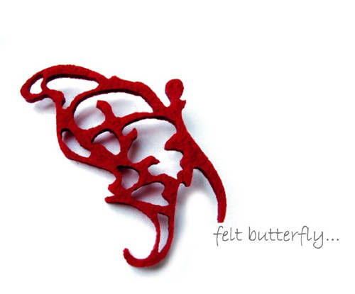 felt butterfly... felt label