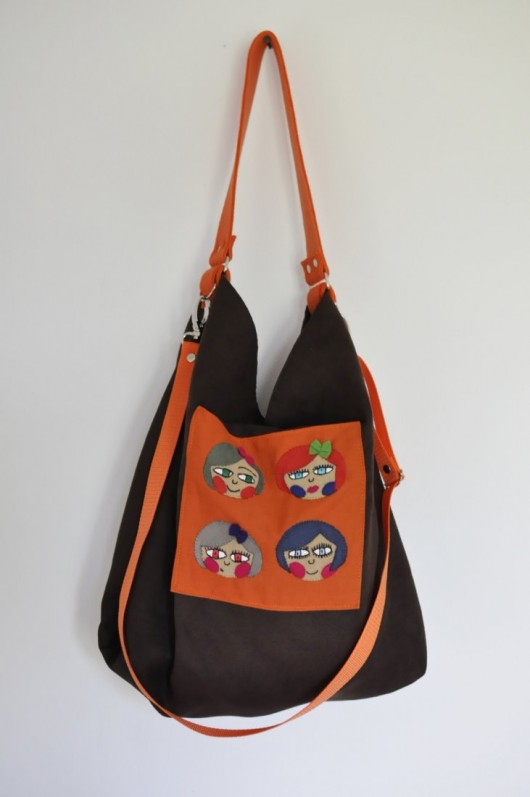 Torba hobo XXL z aplikacją PRACOWNIA 166