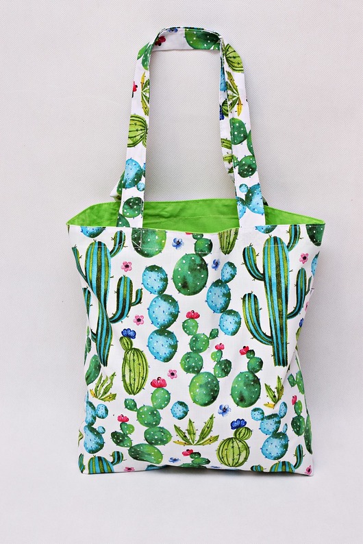 Torba na zakupy shoperka shopper bag kaktusy Uszyciuch