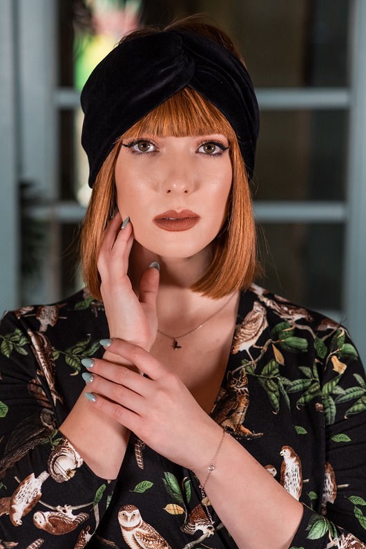 opaski do włosów Opaska welurowa czarna