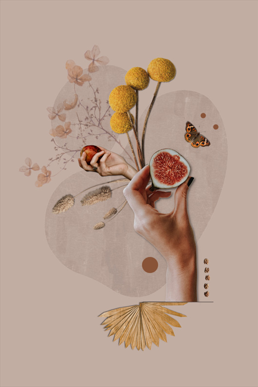 grafiki i ilustracje Plakat, kolaż Autumn Fruit