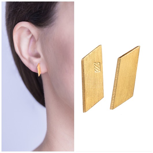 kolczyki  przecinki/ gold Daria Siwiak Jewellery