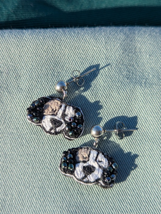 kolczyki - inne Kolczyki pieski - ręcznie robione