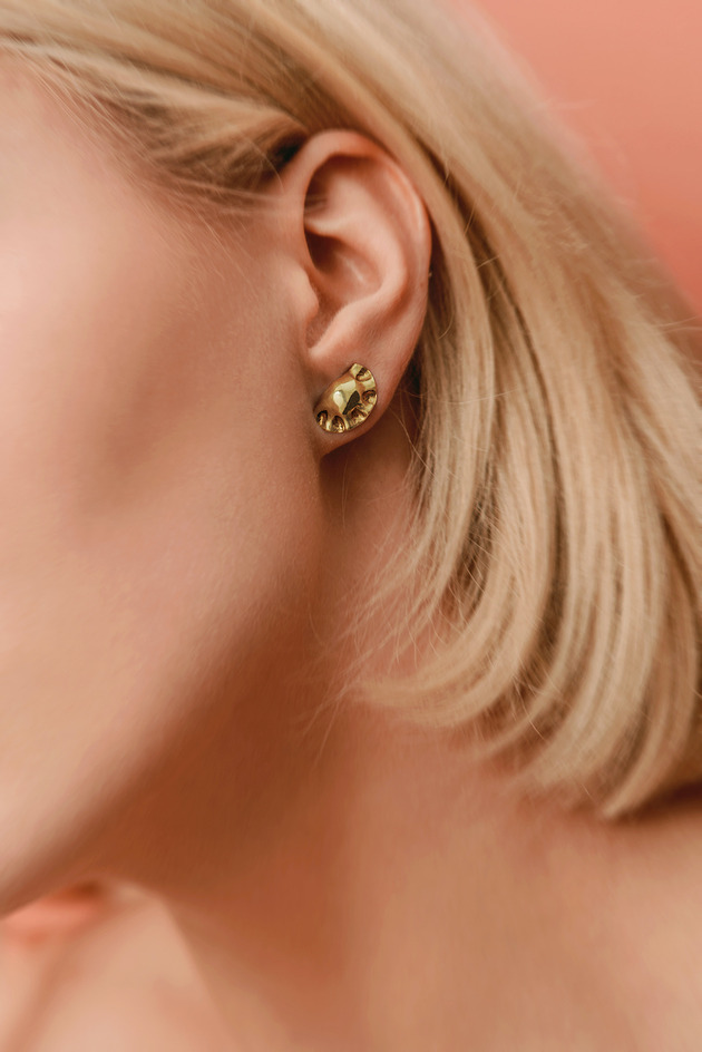 kolczyki pozłacane Kolczyki  Pierogi Srebro Pozłacane Duże