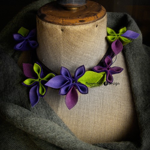 zielenie i fiolety FlowerFelt Design