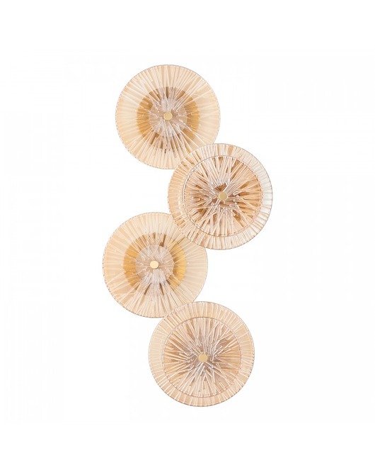 kinkiety Lampa Ścienna Kinkiet Ścienny LED Luxor Bursztynowa 32 cm