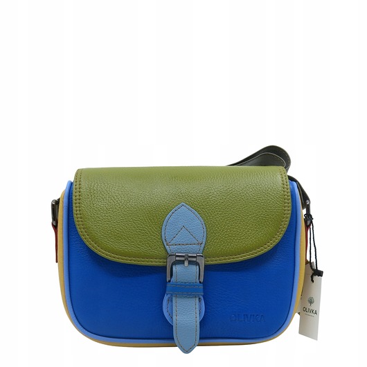 torby na ramię Listonoszka torebka damska skóra naturalna kolorowa oryginalna OLIVKA