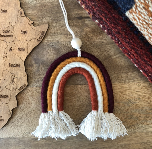 Tęcza makramowa,Boho Tęcza,Rainbow macrame Holly Olly