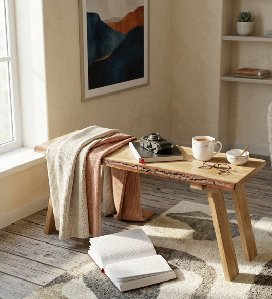 ławki Dębowa ławka rustykalna 