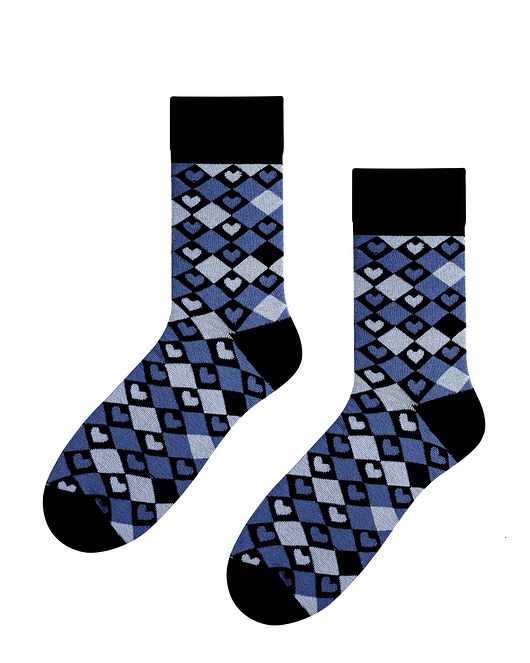 Skarpetki Romby Serca Popsox