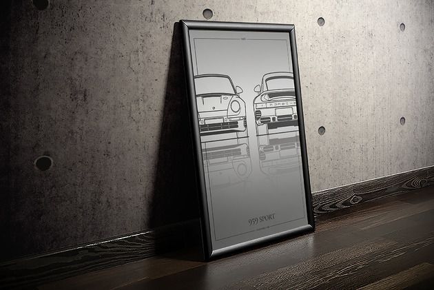plakaty Plakat Motoryzacja - Porsche 959S