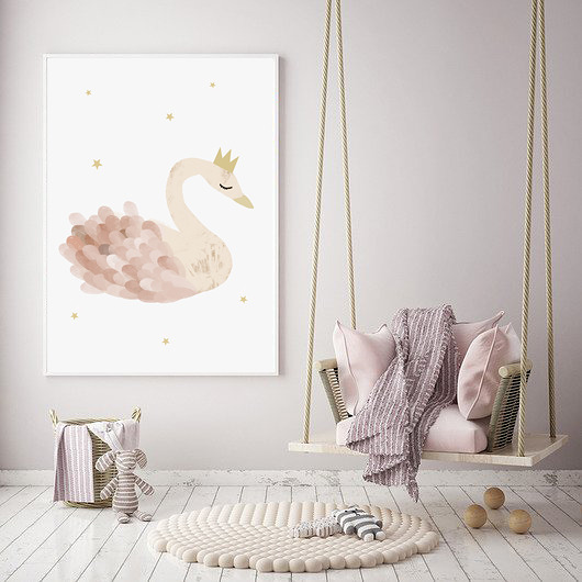 Łabędź |ilustracja dla dzieci 50x70 cm Milo Mi