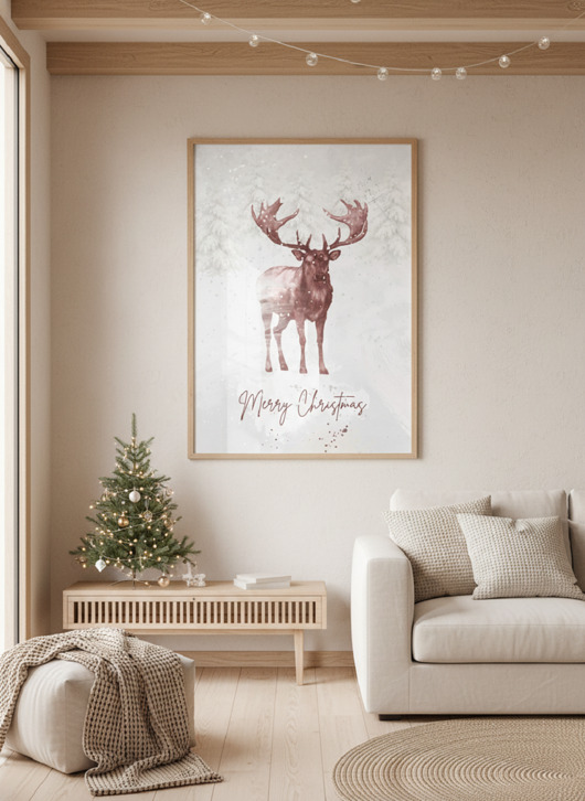 plakaty Plakat Burgundy deer