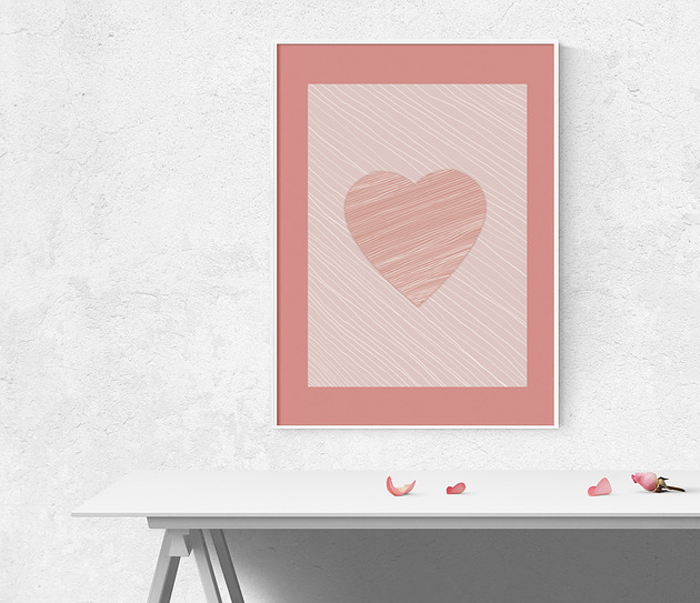 plakaty Plakat  z sercem