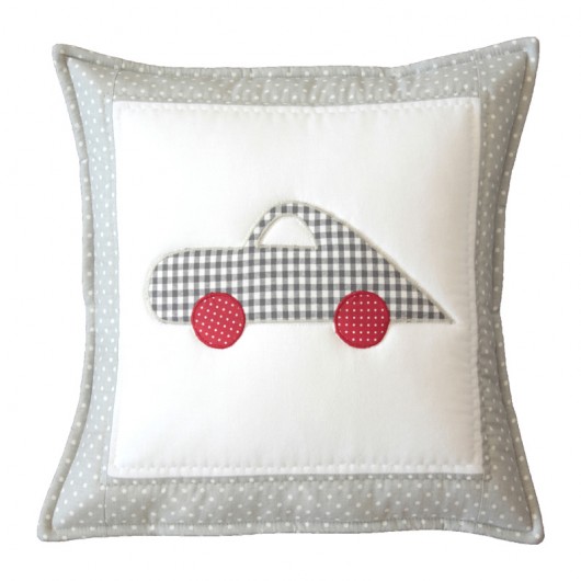 Poszewka z autem 40x40cm patchwork house