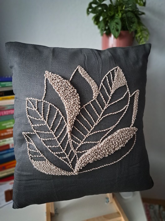 poduszki plecione Poduszka dekoracyjna minimalizm liscie