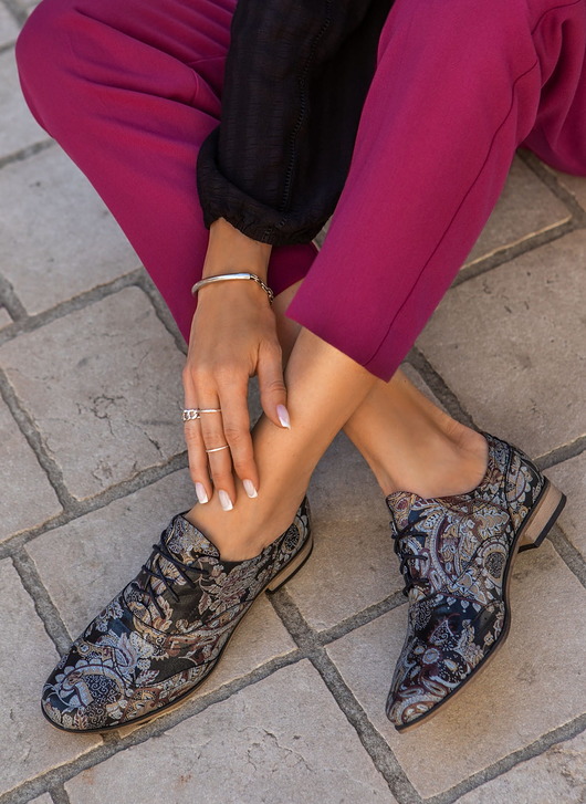 półbuty damskie Skórzane półbuty jazzówki Zapato model 246 boho