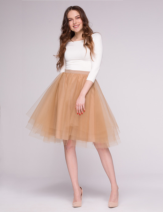 Spódnica tiulowa Pavlova cappuccino Kozacki Mops