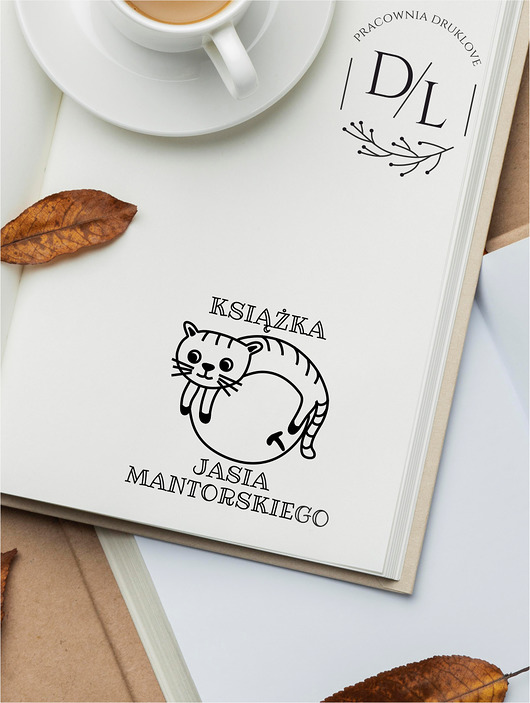 stemple Stempel Ex Libris Exlibris personalizowany Kot 22